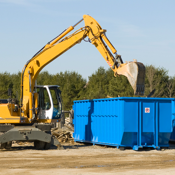 are there any restrictions on where a residential dumpster can be placed in Edgar